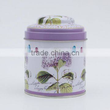 Cylindrical Candy Tin Box Packing Spot Baking Cookies Box Tinplate Tea Pots photo-3