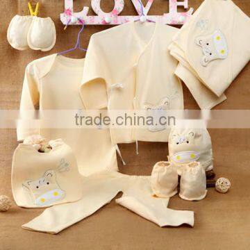 Spring Style Solid Color Animal Pattern Baby Gift Set Clothes photo-3