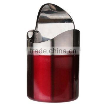 Best Price Red Color Stainless Steel Trash Bin1.5L Mini Car DustBin Swing Lid Kitchen Worktop Waste Rubbish Trash Can photo-4