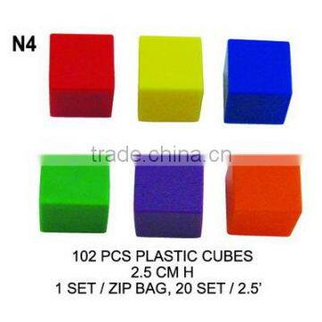 Plastic 100pc Puzzle Linking Cubes Set Educational Toys for Kids photo-4
