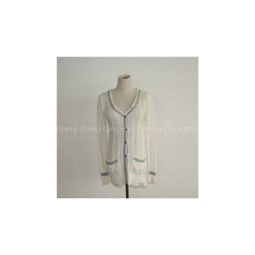 Button-down Cabled Cardigan Sweater