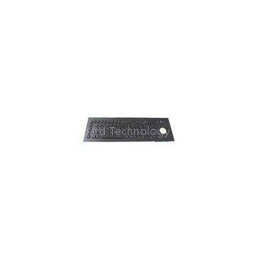 IP65 Dynamic Vandal Proof Black Metal Keyboard With Chemeleon Trackball