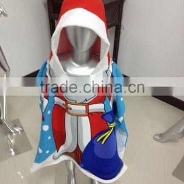 printed microfiber baby hooded towel ponchos