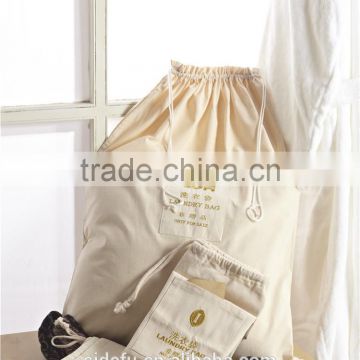 Wholesale Washable Drawsting Hotel Canvas Laundry Bag