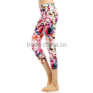 Women Summer Floral Printed Gym Leggings Sports Skinny Yoga Pants