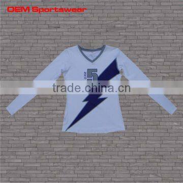 Women sports volleyball jerseys in long sleeve sublimation