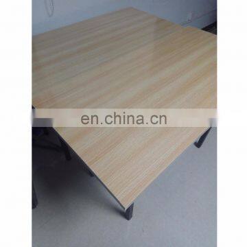 furniture wood top fashion design metal frame folding dining table