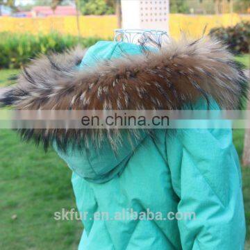 2016 hot sale real raccoon fur trim for hood