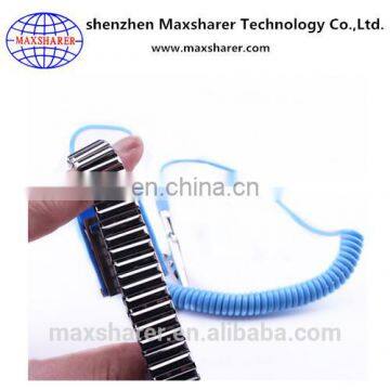 Hot sell Custom Elastic Anti-static metal pvc coil Wrist Strap