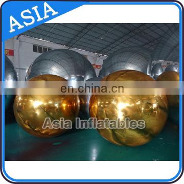 Hot selling silver inflatable mirror ball inflatable pvc balloon for fashion show / decoration