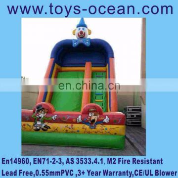 2016 giant cheap price china inflatable clown slides for sale CE EN14960