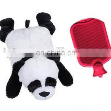 Plush materails panda shape hot water bottle plush cover