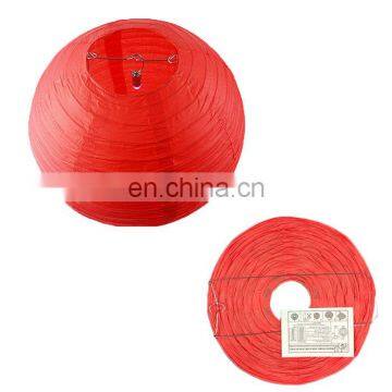 Red led paper lantern (support custom package) round Chinese paper lantern with led light