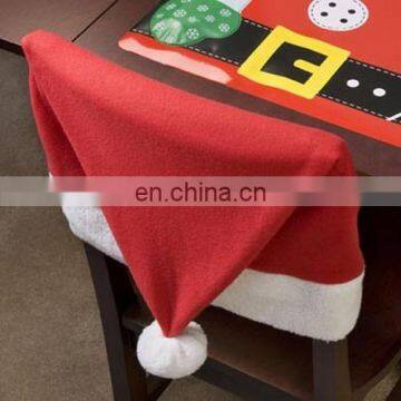 Hot selling red felt chair santa hat