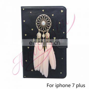 Aidocrystal pink dreamcatcher 2016 Mobile Accessories PU Leather Wallet Cell Phone Case for For iPhone 7/ 7 Plus Cases