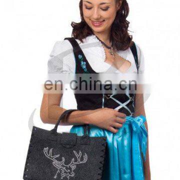 2017 Women Custom Cotton Polyester Trachten Long Dirndl Octoberfest Dirndl Austria (Traditional Garme (Oktoberfest Dirndls) photo-2