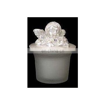 wedding favors Glass Candle with Cherub Head Top