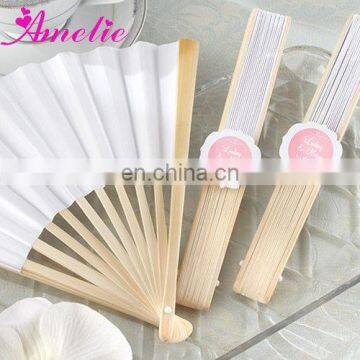 A8209 Stock Market Personalized Wedding White Fans