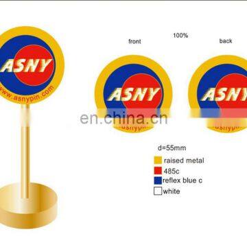 Shiny Gold Round Custom Comapny Logo Award Souvenir Metal Trophy