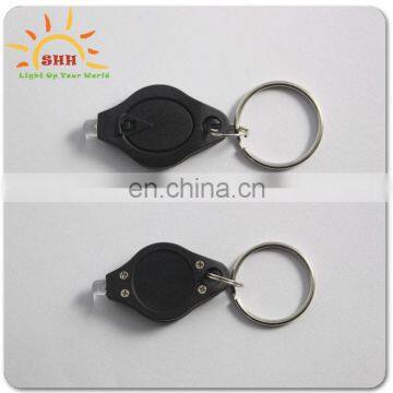 Promotional 2016 Custom LED Flashlight Keychain UV Purple Light led keychain Money detector UV led wholesale with cheap price