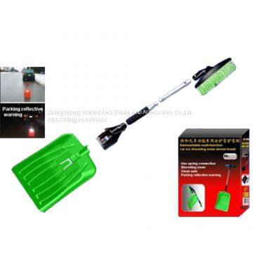 Demount-able ice scraper snow brush snow shovel