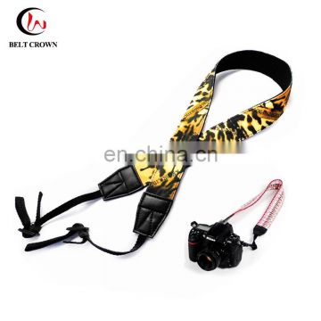 Customized digital custom sublimation printed neoprene shoulder camera strap