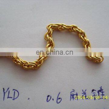 Shining custom metal link chain / stainless steel ball chain link closely