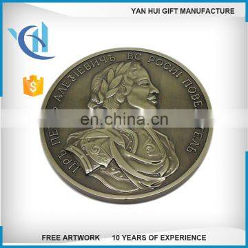 Customized souvenir antique Silver antique gold coins