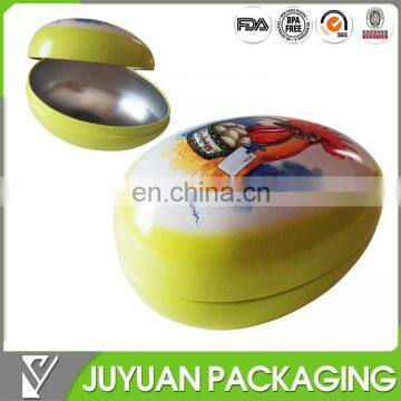 Lovely easter metal tin egg shaped tin container