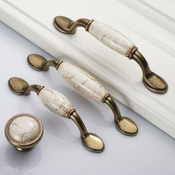 Dali Stone - Grain Ceramic Handle Classic High - Grade European Garden Cabinet Drawer Drawer Door Handle Antique Chinese photo-2