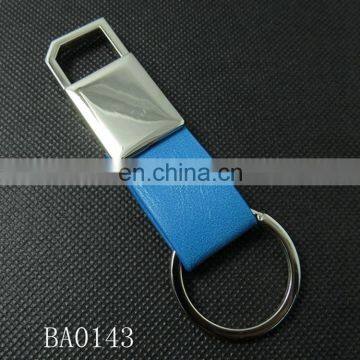 Cheap Zinc Alloy Leather Hanging Car Logo Key Holder Custom Shaped Metal Keychain photo-3
