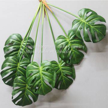 High Grade Green Plant 7 Branches Real Touch Turtle Leaf Artificial Plants