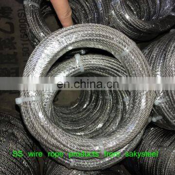 Nylon Coated Stainless Steel Wire Rope 1x19 5 6 7 8mm