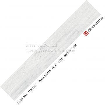 120x20cm Ivory Off White Porcelain Wood Grain Tile