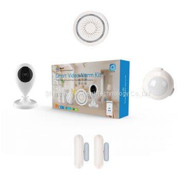 REHENT Tuya Smart Wireless WiFi Home Security Alarm System Kit Including Camera Sensor Siren Alarm