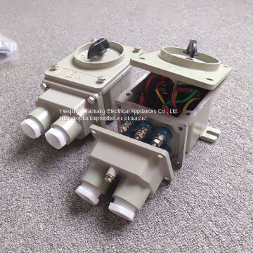 Explosion-proof Transfer Switch 60A/ 3-phase Motor Controlled Starting Switch 380V Aluminum Alloy Housing BHZ51 photo-5