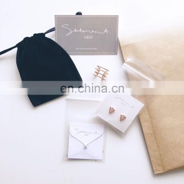 Promotional small black velvet gift pouch for packing travel accessory