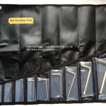 Non Sparking Safety Tools 1/16 Inch to 3/8 Inch L Type Allen Spanner Set