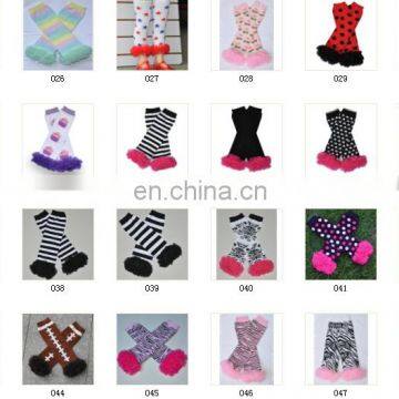 Toddler Chiffon Ruffle Knee Pads Leg Warmers Girls Boutique Lace Ruffle Leggings 118styles for Choose photo-3