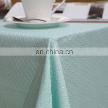 Factory Direct Supply Custom Waterproof Tablecloth Mint Green Pure Fresh Jacquard Party Table Cloth for Home Wedding Restaurant photo-2