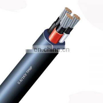European lightweight marine cables to IEC 60092 EPR/XLPE/PVC/NR+SBR insulated rubber Marine Shipboard Power Cable