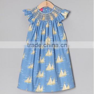 Beautiful Blue Under Sea Yoke Top & Bloomers,smacked/smocked dress