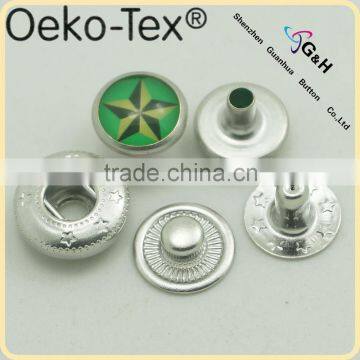 custom printed pearl spring snap fastener