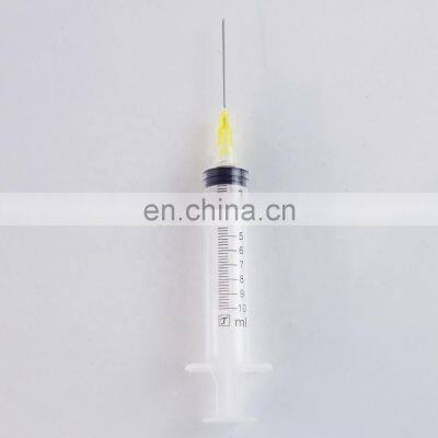 Disposable Syringe Sterile Packaging Medical Plastic Luer slip 10ML Syringe With Needle