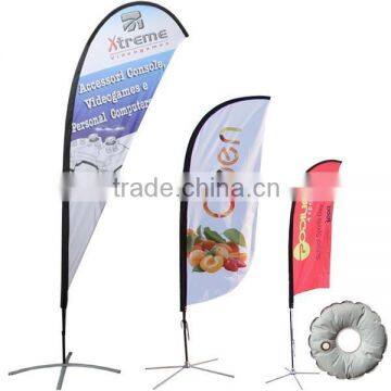 2016 Hot sale flying banner tear drop beach flag