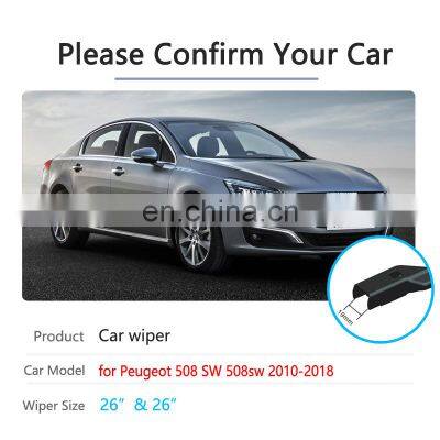 Car Wiper Blades Windscreen for Peugeot 508 508sw 508RXH 2010 2011 2012 2013 2014 2015 2016 2017 2018 Wipers Car Accessories