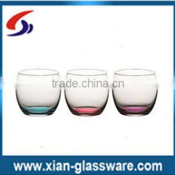 Promotional wholesales hand blow colored water glass