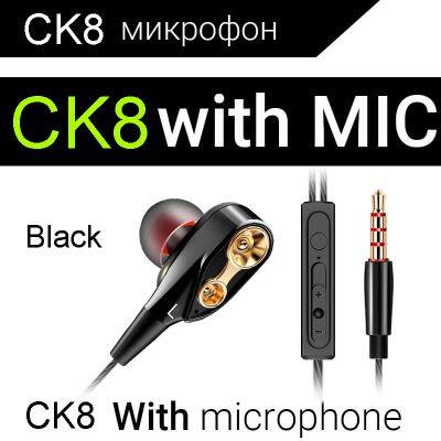 Musician HiFi Earphone Dual Drive Bass Stereo Headset Games Sports Earphones With Microphone3.5mm Wired Headphones photo-2
