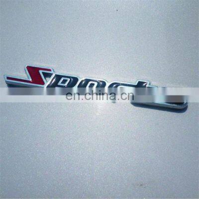 Metal Custom Car Body Decoration 3D Sports Letter Emblem Badge