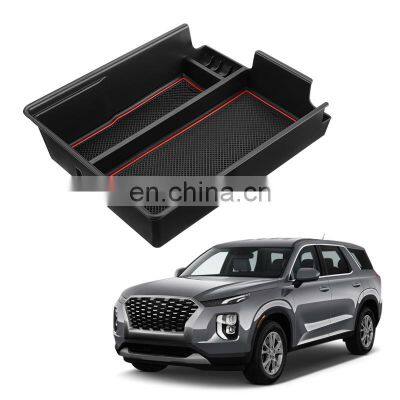 Interior Accessories Parts Silicone Armrest Rest Storage Box Center Control Console Organizer Tray For Hyundai Palisade